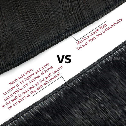 Virgin Human Hair Hand-Tied Invisible Genius Weft Extensions – Brown Luxe Collection Seamless