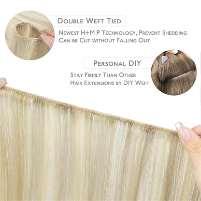 Virgin Human Hair Hand-Tied Invisible Genius Weft Extensions – Mixed Collection Seamless
