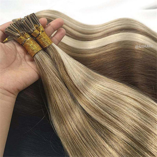Virgin Human Keratin I-Tip Hair Extensions – T Mixed Luxe Collection