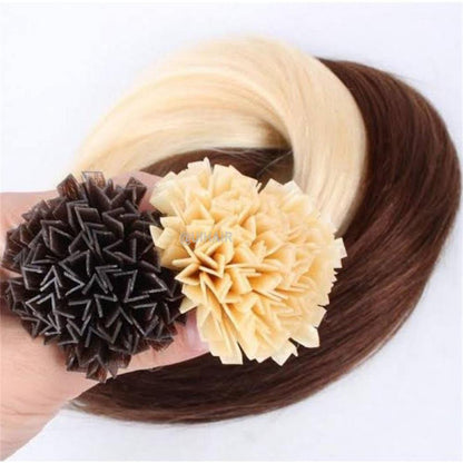 Virgin Human Hair Keratin K Tip Hair Extension Light Color
