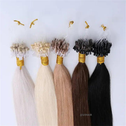 Virgin Human Hair Micro Loop Ring Link Hair Extension Dark Color