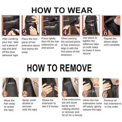 Tape In Hair Natural Seamless Hair Extensions