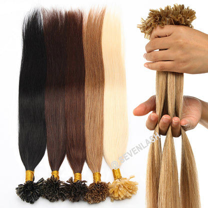 Virgin Human Keratin U-Tip Hair Extensions – Brown Luxe Collection