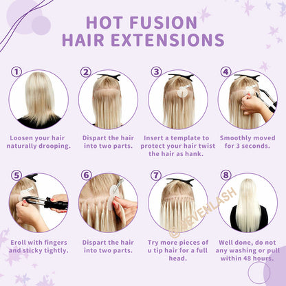 Virgin Human Keratin U-Tip Hair Extensions – Light Luxe Collection