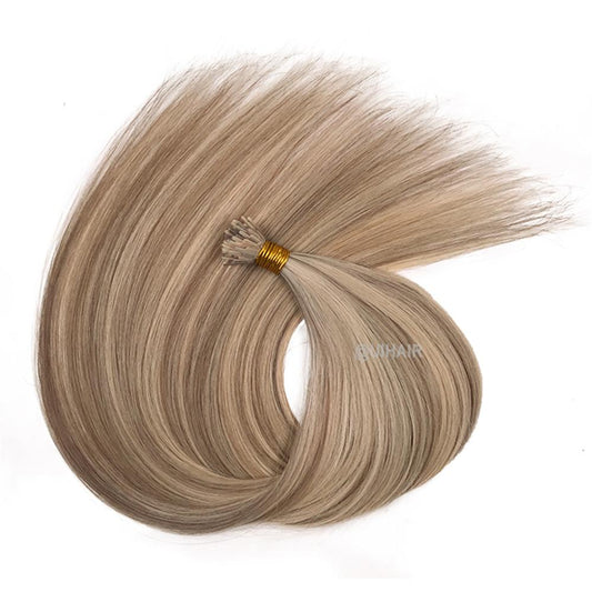 Virgin Human Hair Keratin Stick Y Tip Hair Extensions Highlight Color