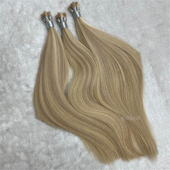 Virgin Human Hair Keratin Stick Y Tip Hair Extensions Highlight Color